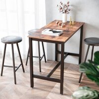 VASAGLE Stehtisch rechteckig Spanplatte braun 120,0 x 60,0 x 90,0 cm, 1 St.