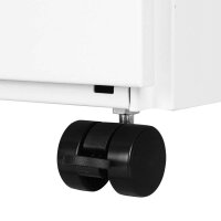 SONGMICS Rollcontainer weiß 3 Auszüge 39,0 x 45,0 x 55,0 cm