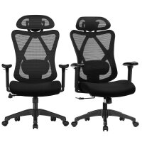 SONGMICS Bürostuhl, OBN063B01 Stoff schwarz, Gestell schwarz