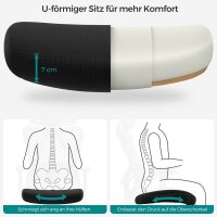 SONGMICS Bürostuhl, OBN063B01 Stoff schwarz, Gestell schwarz