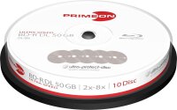 PRIMEON Blu-ray BD-R 50 GB Double Layer, 10 St.