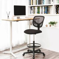SONGMICS Arbeitsdrehstuhl schwarz