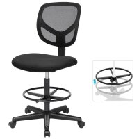 SONGMICS Arbeitsdrehstuhl schwarz