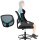 SONGMICS Arbeitsdrehstuhl schwarz