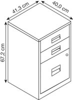 BISLEY Home Standcontainer silber 3 Auszüge...