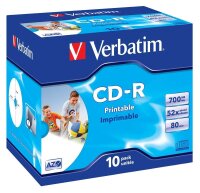 verbatim CD-R 700 MB bedruckbar, 10 St.