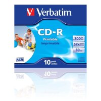 verbatim CD-R 700 MB bedruckbar, 10 St.