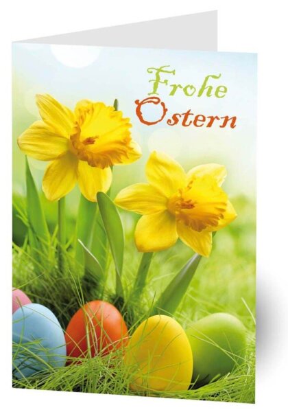 LUMA Grußkarten Ostern Narzisse mit Ostereier DIN B6