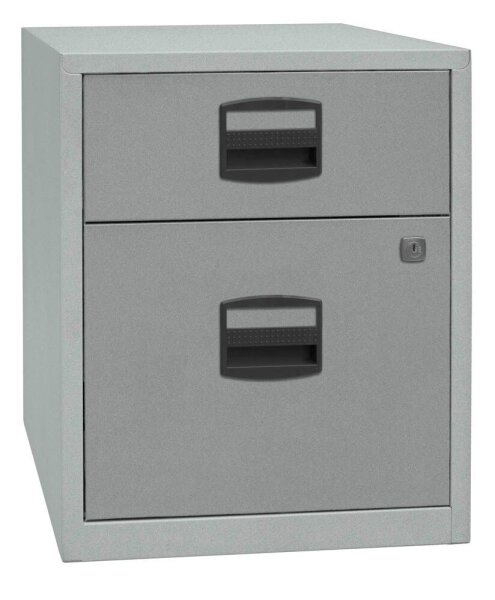 BISLEY Home Rollcontainer silber 2 Auszüge 41,3 x 40,0 x 52,8 cm