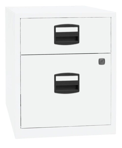 BISLEY Home Rollcontainer verkehrsweiß 2 Auszüge 41,3 x 40,0 x 52,8 cm