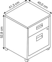 BISLEY Home Rollcontainer verkehrsweiß 2...