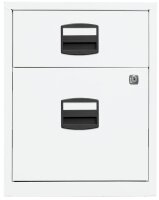 BISLEY Home Rollcontainer verkehrsweiß 2 Auszüge 41,3 x 40,0 x 52,8 cm