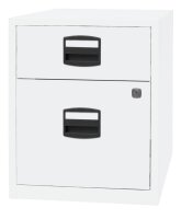 BISLEY Home Rollcontainer verkehrsweiß 2 Auszüge 41,3 x 40,0 x 52,8 cm