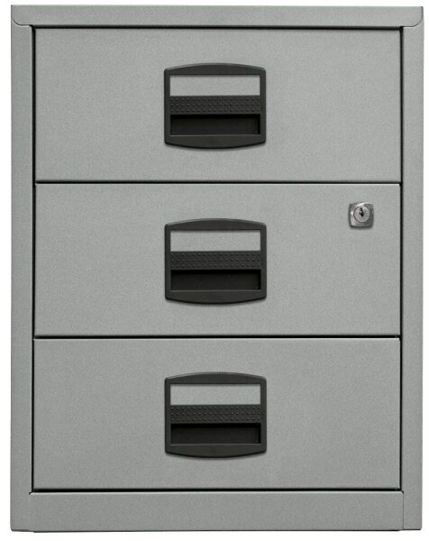 BISLEY Home Rollcontainer silber 3 Auszüge 41,3 x 40,0 x 52,8 cm