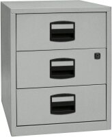 BISLEY Home Rollcontainer silber 3 Auszüge 41,3 x 40,0 x 52,8 cm