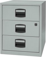 BISLEY Home Rollcontainer silber 3 Auszüge 41,3 x 40,0 x 52,8 cm