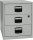 BISLEY Home Rollcontainer silber 3 Auszüge 41,3 x 40,0 x 52,8 cm