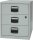 BISLEY Home Rollcontainer silber 3 Auszüge 41,3 x 40,0 x 52,8 cm