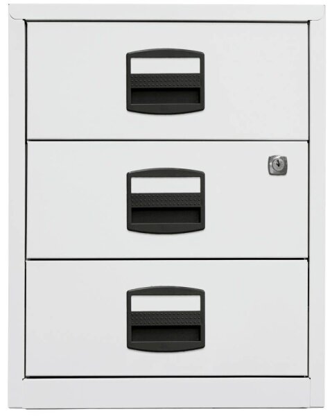 BISLEY Home Rollcontainer verkehrsweiß 3 Auszüge 41,3 x 40,0 x 52,8 cm