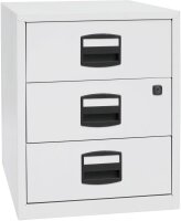 BISLEY Home Rollcontainer verkehrsweiß 3 Auszüge 41,3 x 40,0 x 52,8 cm