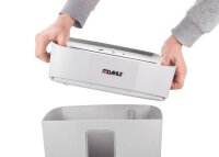 DAHLE PaperSAFE 120 Aktenvernichter mit Partikelschnitt P-4, 5 x 18 mm, bis 8 Blatt, lichtgrau