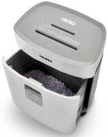 DAHLE PaperSAFE 260 Aktenvernichter mit Partikelschnitt P-4, 4 x 12 mm, bis 12 Blatt, lichtgrau