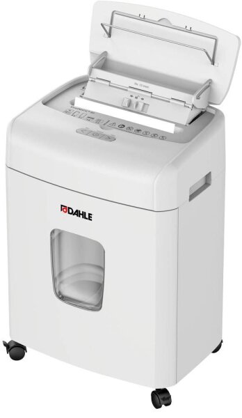 DAHLE ShredMATIC 90 Aktenvernichter mit Partikelschnitt P-4, 4 x 12 mm, bis 90 Blatt, lichtgrau