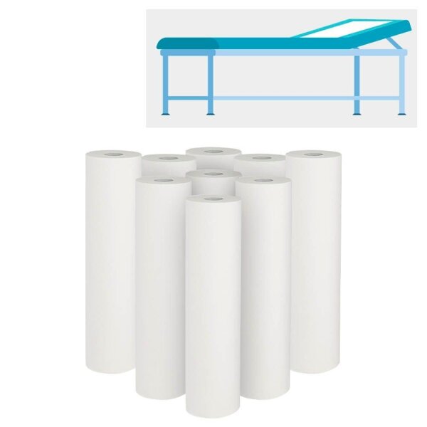 FRIPA Ärztekrepp duo-line+ 2-lagig weiß 50,0 cm x 50,0 m, 9 Rollen