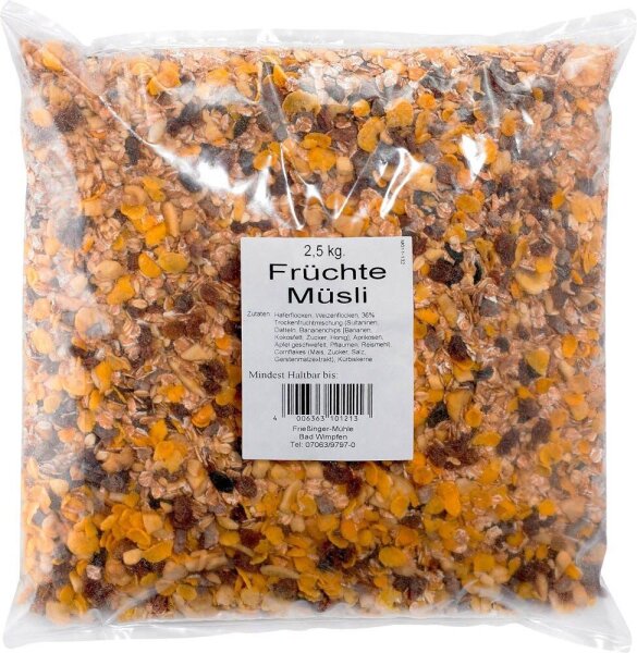 Frießinger Mühle Früchte Müsli 2,5 kg, 1 St.