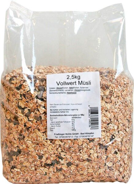 Frießinger Mühle Vollwert Müsli 2,5 kg, 1 St.