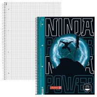 BRUNNEN Collegeblock Ninja Power Lineatur 28 kariert DIN...