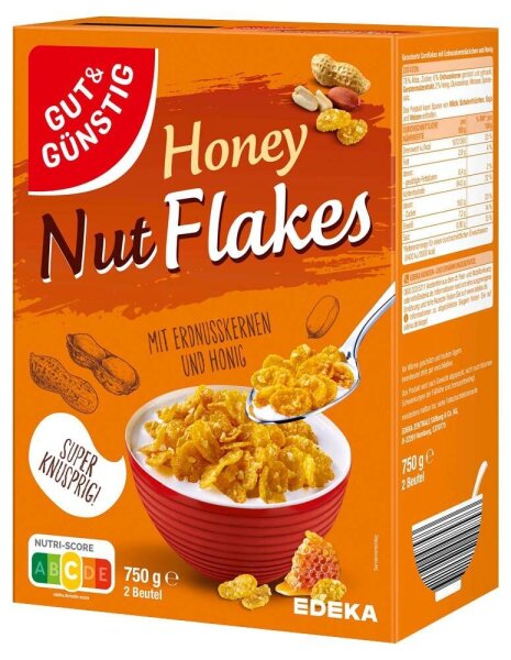 GUT&GÜNSTIG Honey Nut Flakes 750,0 g
