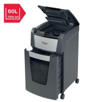 Rexel Optimum AutoFeed+ 225M Aktenvernichter mit Partikelschnitt P-5, 2 x 15 mm, bis 225 Blatt, schwarz