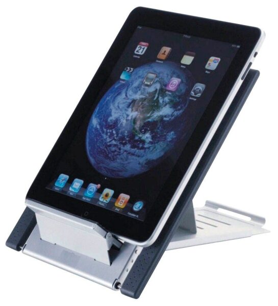 Neomounts Tablet-Halterung NSLS100 NSLS100 silber für 1 Tablet oder 1 Notebook, Tischständer