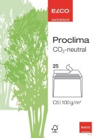 ELCO Briefumschläge Proclima DIN C5 ohne Fenster weiß haftklebend 25 St.