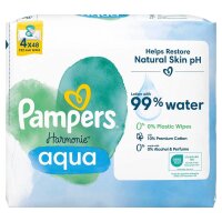 Pampers® Feuchttücher aqua Harmonie™ 1-lagig weiß, 192 St.
