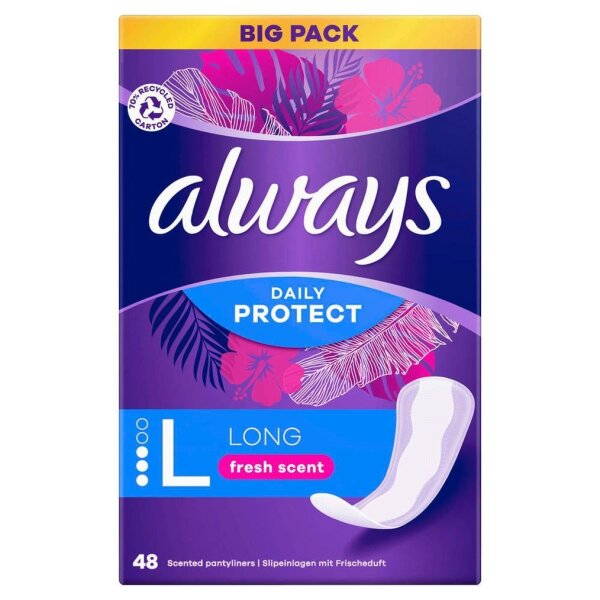 always Slipeinlagen Daily Protect Long, 48 St.