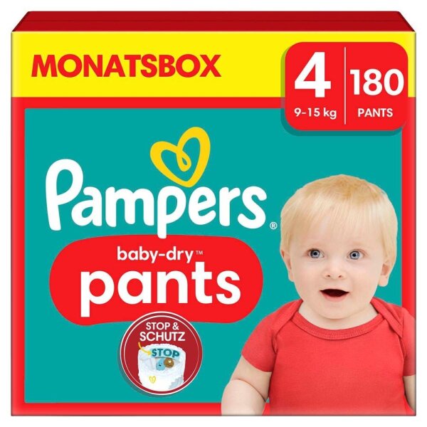 Pampers® Windeln baby-dry™ Monatsbox Größe Gr.4 (9-15 kg) für Babys und Kleinkin