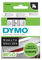 DYMO Schriftband D1 S0720820, 19 mm, schwarz auf...