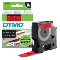 DYMO Schriftband D1 S0720870, 19 mm, schwarz auf rot, 1 St.