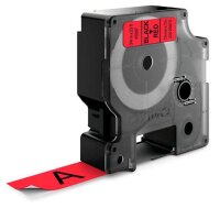 DYMO Schriftband D1 S0720870, 19 mm, schwarz auf rot, 1 St.