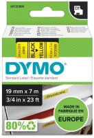 DYMO Schriftband D1 S0720880, 19 mm, schwarz auf gelb, 1 St.