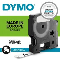 DYMO Schriftband D1 S0720890, 19 mm, schwarz auf...