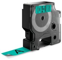 DYMO Schriftband D1 S0720890, 19 mm, schwarz auf grün, 1 St.