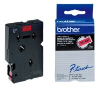 brother Schriftband TC-491 TC491, 9 mm, schwarz auf rot,...