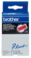 brother Schriftband TC-491 TC491, 9 mm, schwarz auf rot,...