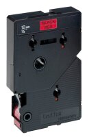 brother Schriftband TC-401 TC401, 12 mm, schwarz auf rot, 1 St.