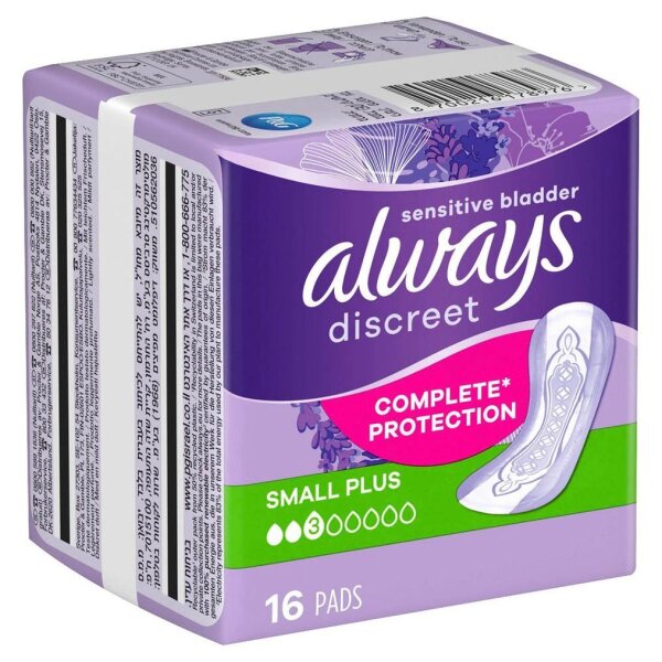 always Inkontinenzeinlagen discreet Complete Protection Small Plus, 16 St.