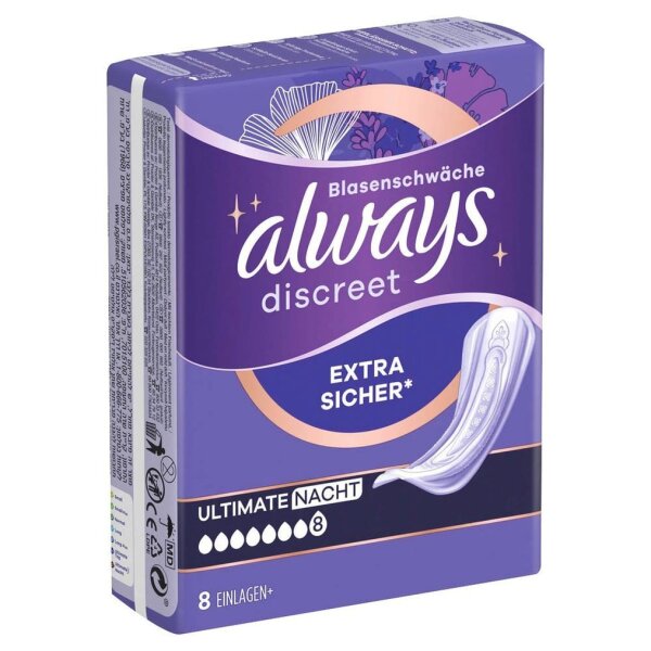 always Inkontinenzeinlagen discreet Extra Sicher Ultimate Nacht, 8 St.