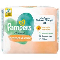 Pampers® Feuchttücher protect & care Harmonie™ 1-lagig weiß, 176 St.